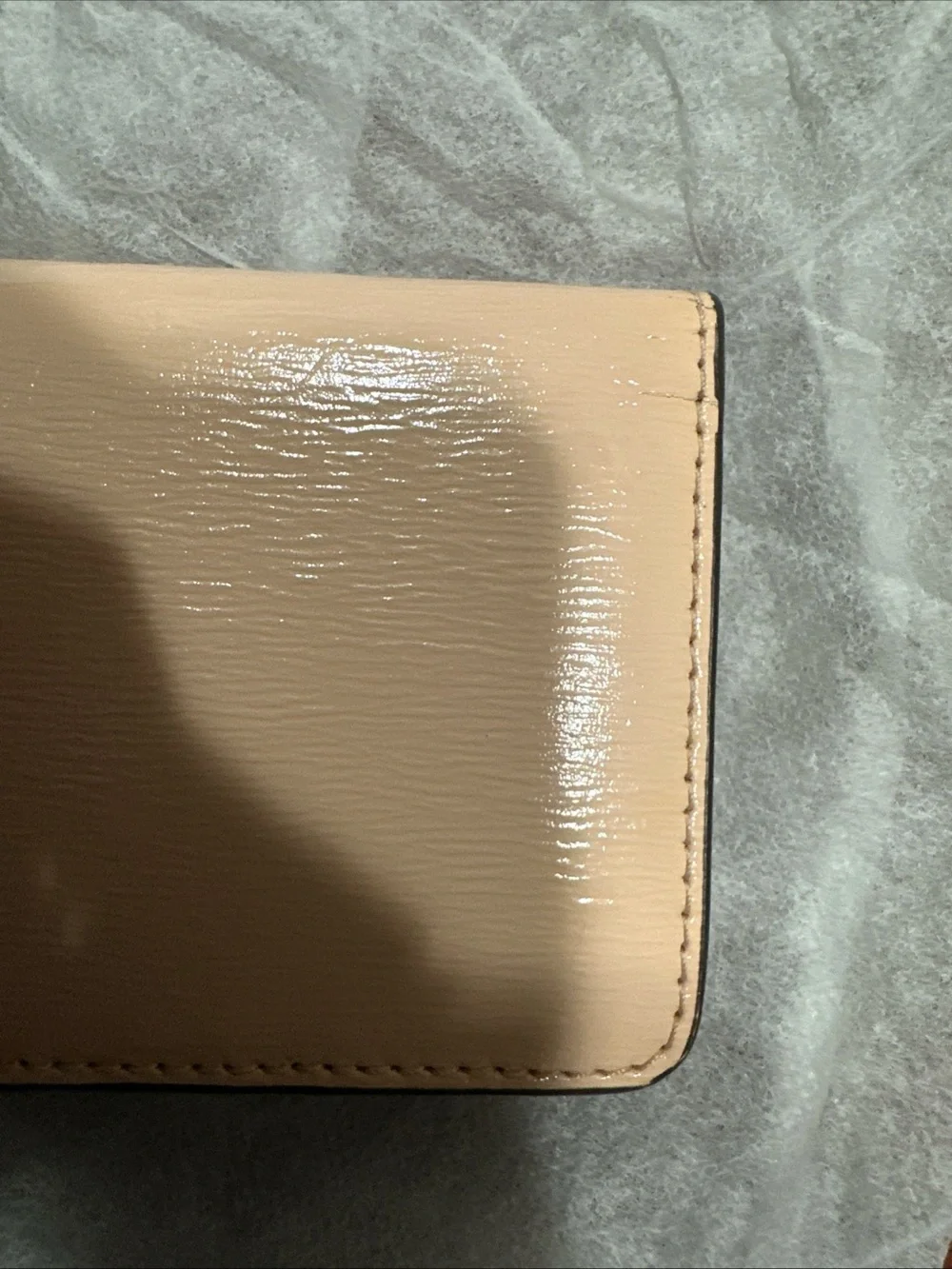 Tory Burch Glossy Patent Continental Wallet in Light Pink